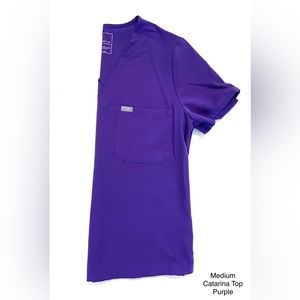 Figs Catarina Top, Size Medium, Digital Grape